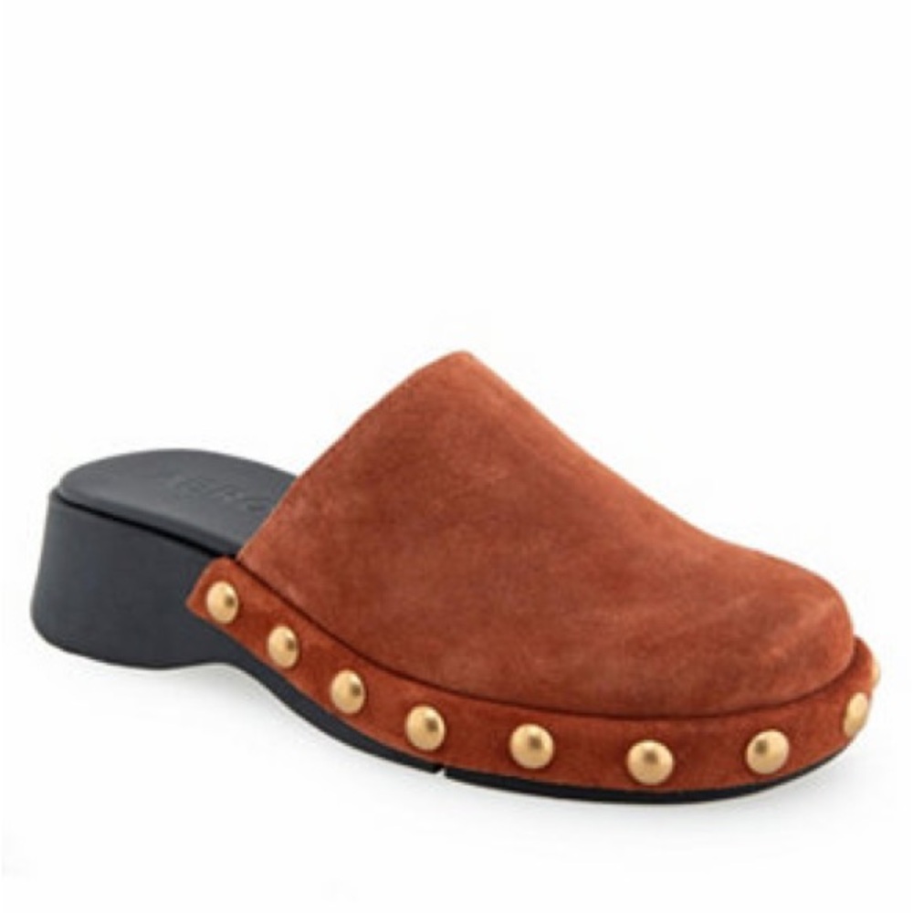 NWOB Aerosoles Brown Studded Faye Clogs Size 8